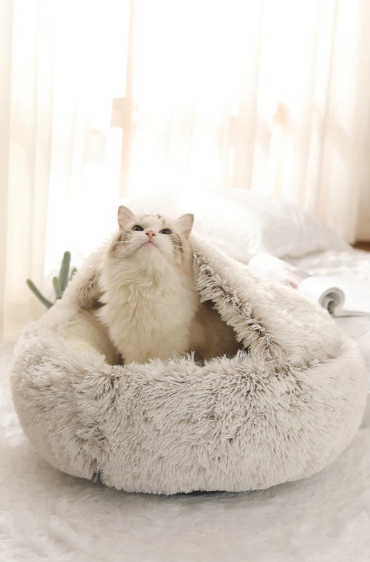 CozyCave™ Plush Cat Bed