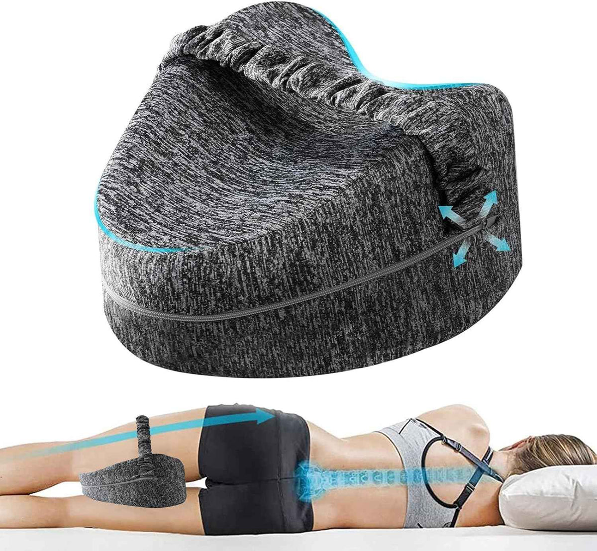 Knee Pillow for Side Pillow, Memory Foam Knee Pillow, Suitable for Relieving Leg, Back, Knee Pain, improving Sleep Quality, Butterfly Side Pillow Leg Pillow