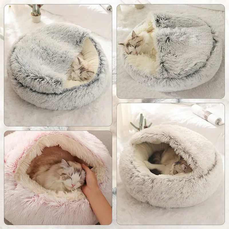 CozyCave™ Plush Cat Bed