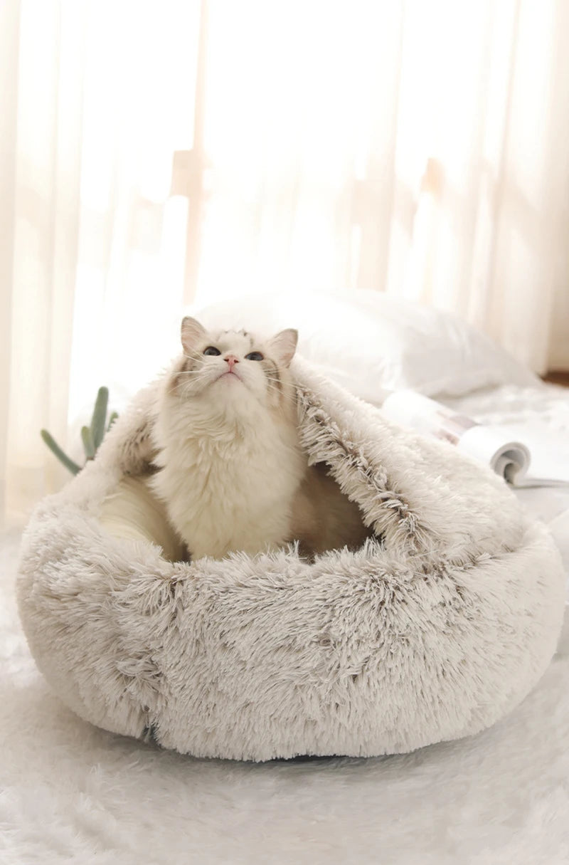 CozyCave™ Plush Cat Bed