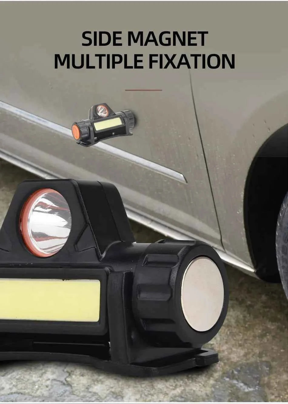 Ultra Bright Rechargeable LED Headlamp - Waterproof Magnetic USB Headlight