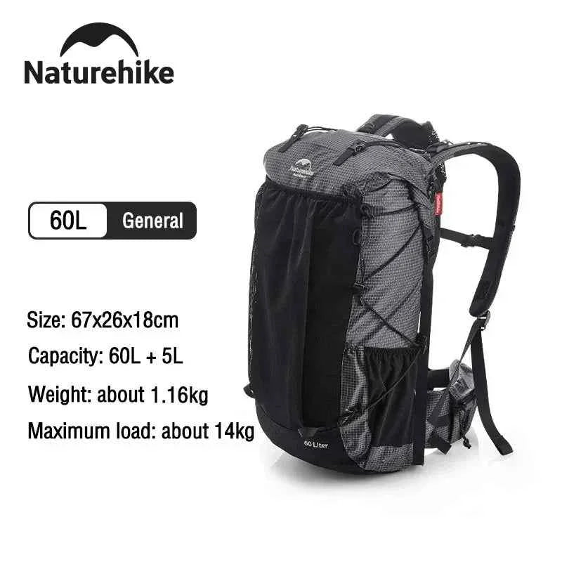 Naturehike Waterproof Mountain Backpack With Rain Cover For Hiking