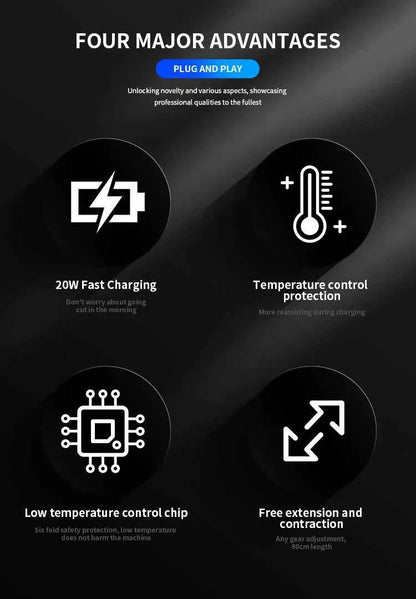 4 IN 1 Retractable Car Charger