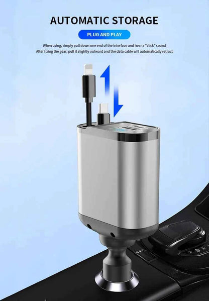4 IN 1 Retractable Car Charger