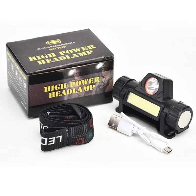 Ultra Bright Rechargeable LED Headlamp - Waterproof Magnetic USB Headlight