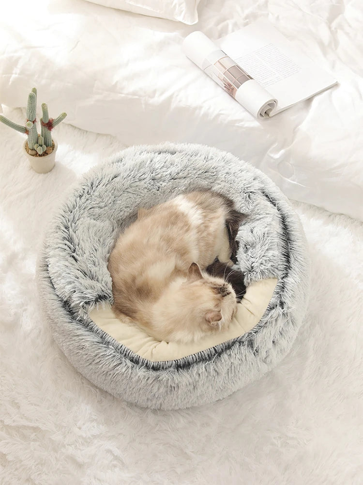 CozyCave™ Plush Cat Bed