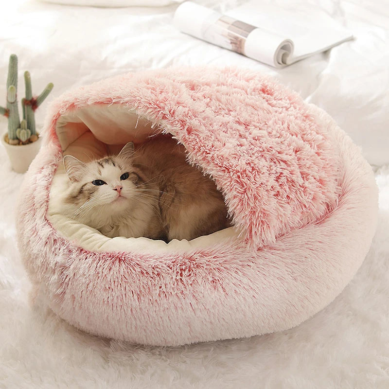 CozyCave™ Plush Cat Bed