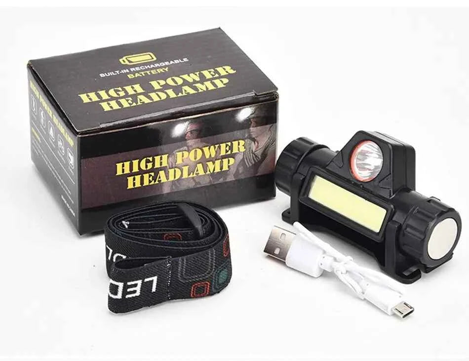 Ultra Bright Rechargeable LED Headlamp - Waterproof Magnetic USB Headlight