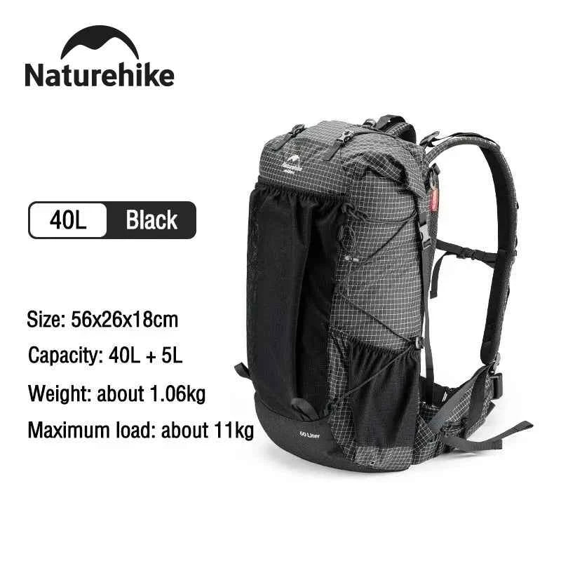 Naturehike Waterproof Mountain Backpack With Rain Cover For Hiking
